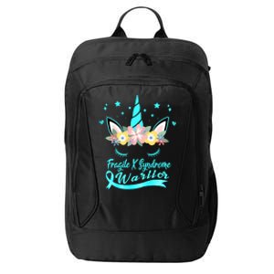 Unicorn Face Fragile X Syndrome Awareness Gift City Backpack