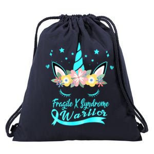 Unicorn Face Fragile X Syndrome Awareness Gift Drawstring Bag