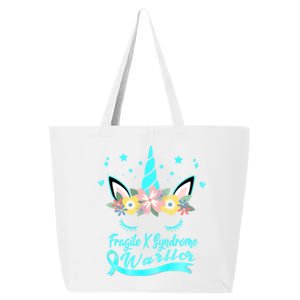 Unicorn Face Fragile X Syndrome Awareness Gift 25L Jumbo Tote