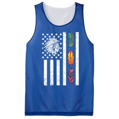 Usa Flag Feather Native American Heritage Day Indian Gift Meaningful Gift Mesh Reversible Basketball Jersey Tank