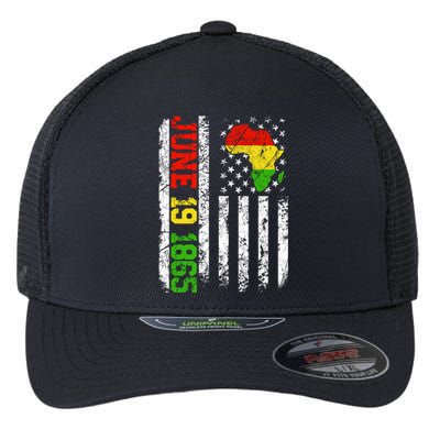 Usa Flag Freedom Juneteenth June 19 1865 Black History Month Great Gift Flexfit Unipanel Trucker Cap