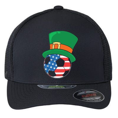 USA Flag Football Leprechaun Patrick Flexfit Unipanel Trucker Cap