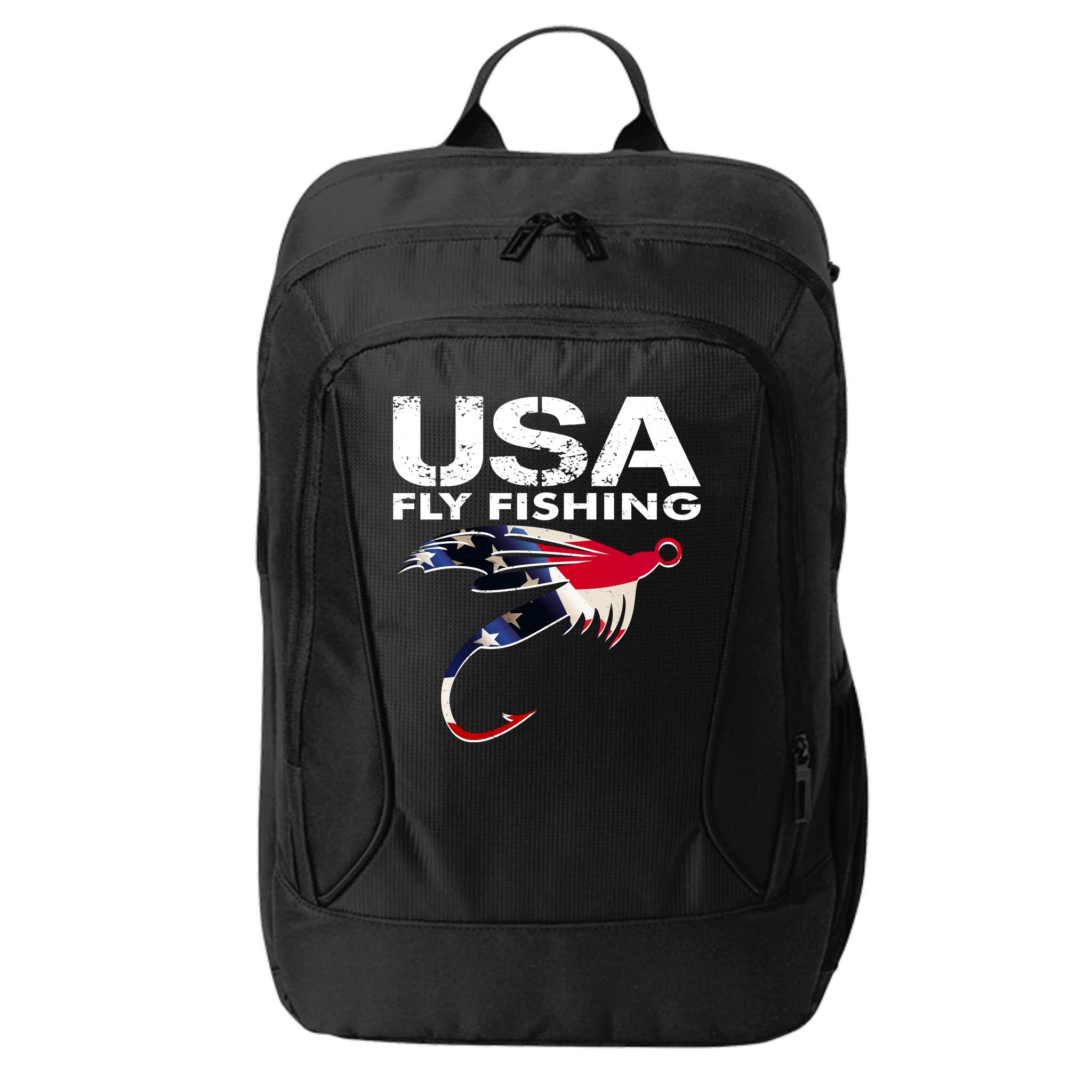 USA Fly Fishing Sport Fishing Fan City Backpack