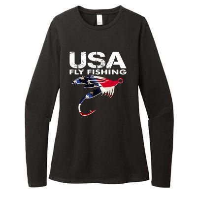 USA Fly Fishing Sport Fishing Fan Womens CVC Long Sleeve Shirt