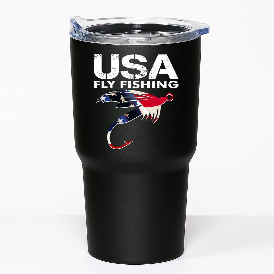 USA Fly Fishing Sport Fishing Fan Tumbler