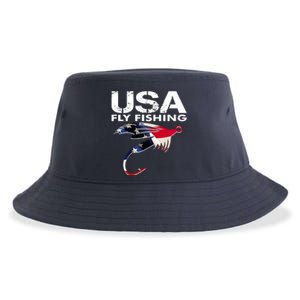 USA Fly Fishing Sport Fishing Fan Sustainable Bucket Hat