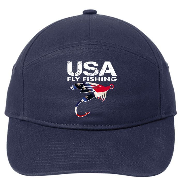 USA Fly Fishing Sport Fishing Fan 7-Panel Snapback Hat