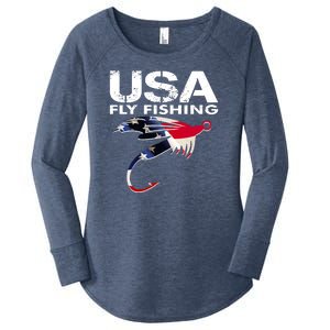 USA Fly Fishing Sport Fishing Fan Women's Perfect Tri Tunic Long Sleeve Shirt