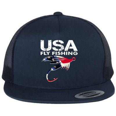 USA Fly Fishing Sport Fishing Fan Flatbill Hat