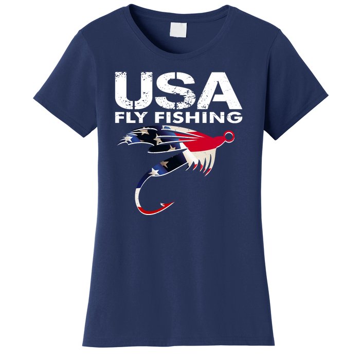 USA Fly Fishing Sport Fishing Fan Women's T-Shirt