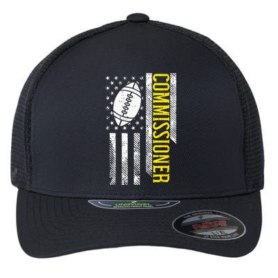 US Flag Fantasy Football Commissioner Commish FFL Patriotic Flexfit Unipanel Trucker Cap