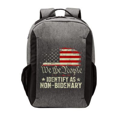 USA Flag Funny Biden I Identify As Non-Bidenary Vector Backpack