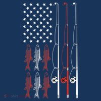 USA Flag Fishing Dad Grandpa Vintage Fishing Dad Baby Bodysuit