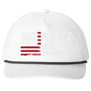 Us Flag Fulfill The Mandate 45 47 Snapback Five-Panel Rope Hat