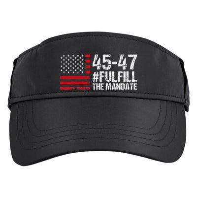 Us Flag Fulfill The Mandate 45 47 Adult Drive Performance Visor