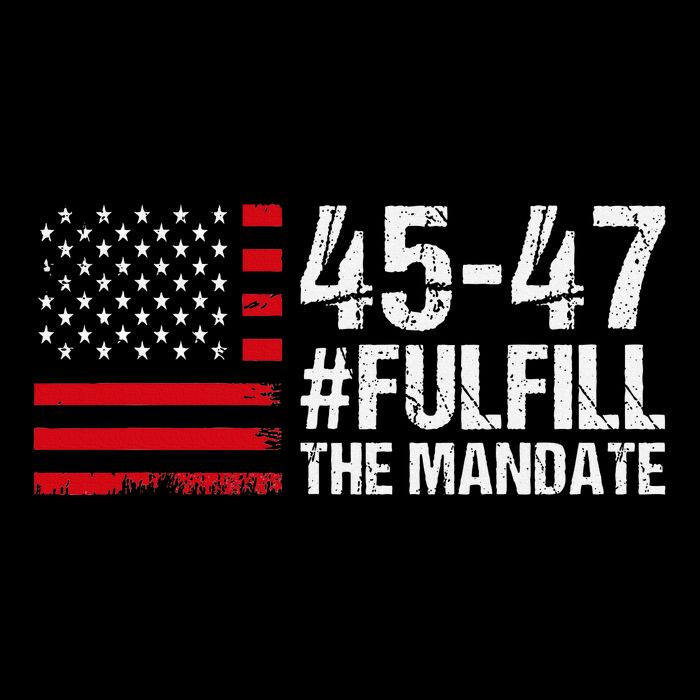 Us Flag Fulfill The Mandate 45 47 Magnet