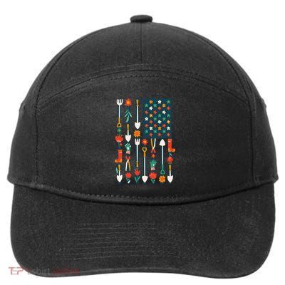USA Flower Flag Garden 7-Panel Snapback Hat