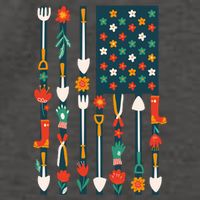 USA Flower Flag Garden Vector Backpack