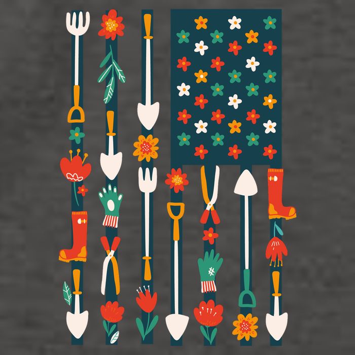USA Flower Flag Garden Vector Backpack