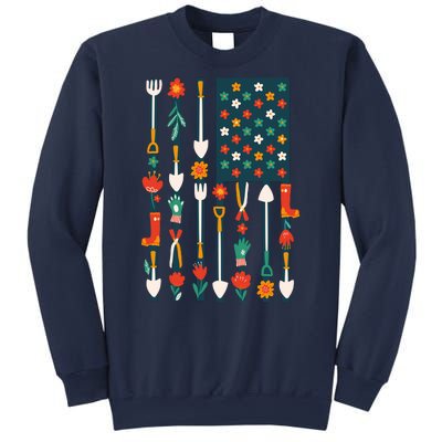 USA Flower Flag Garden Sweatshirt