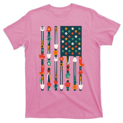 USA Flower Flag Garden T-Shirt