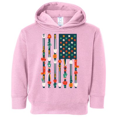 USA Flower Flag Garden Toddler Hoodie
