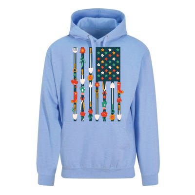 USA Flower Flag Garden Unisex Surf Hoodie