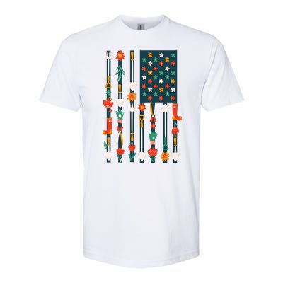 USA Flower Flag Garden Softstyle® CVC T-Shirt