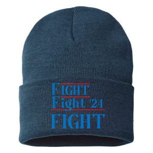 Usa Flag Fight For America Sustainable Knit Beanie