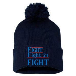 Usa Flag Fight For America Pom Pom 12in Knit Beanie