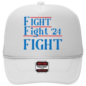 Usa Flag Fight For America High Crown Mesh Back Trucker Hat