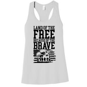 Usa Flag For 4th Of July Memorial Day Women's Racerback Tank