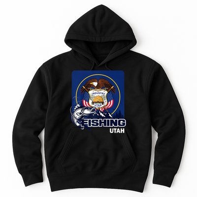 Utah Fishing Flag Of Utah Fishing In Utah Hoodie