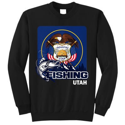 Utah Fishing Flag Of Utah Fishing In Utah Sweatshirt