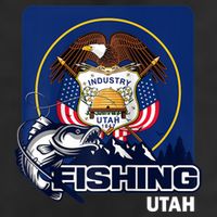 Utah Fishing Flag Of Utah Fishing In Utah Adult Drive Performance Visor