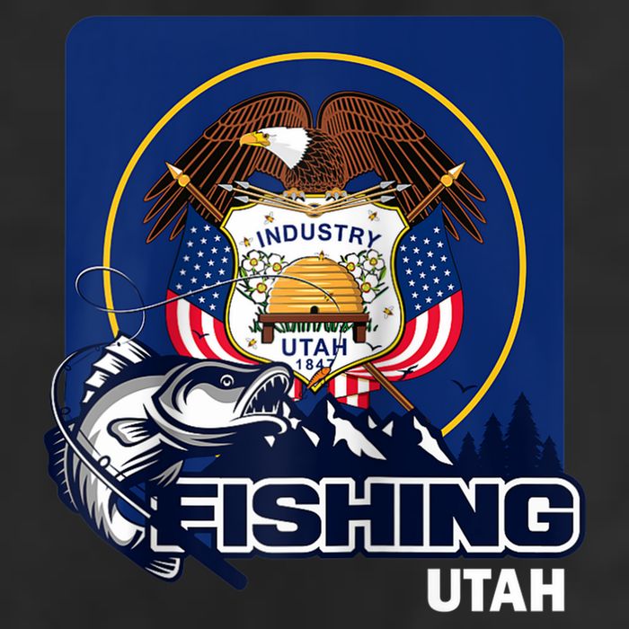 Utah Fishing Flag Of Utah Fishing In Utah Adult Drive Performance Visor