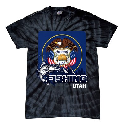 Utah Fishing Flag Of Utah Fishing In Utah Tie-Dye T-Shirt