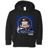 Utah Fishing Flag Of Utah Fishing In Utah Toddler Hoodie