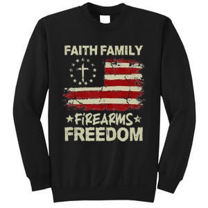 USA Flag Faith Family Firearms Freedom Patriotic Sweatshirt