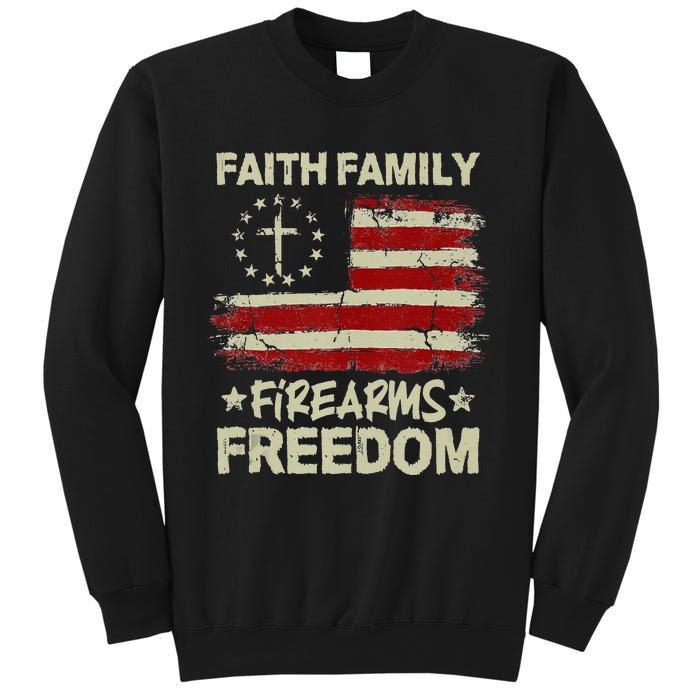 USA Flag Faith Family Firearms Freedom Patriotic Sweatshirt