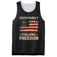 USA Flag Faith Family Firearms Freedom Patriotic Mesh Reversible Basketball Jersey Tank