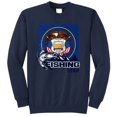 Utah Fishing Flag Of Utah Fishing In Utah Tall Sweatshirt