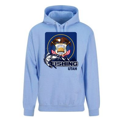 Utah Fishing Flag Of Utah Fishing In Utah Unisex Surf Hoodie