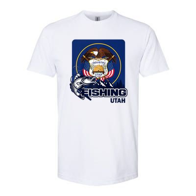 Utah Fishing Flag Of Utah Fishing In Utah Softstyle® CVC T-Shirt