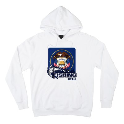 Utah Fishing Flag Of Utah Fishing In Utah Hoodie