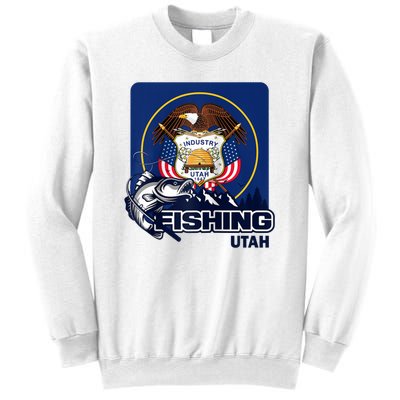 Utah Fishing Flag Of Utah Fishing In Utah Sweatshirt