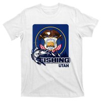 Utah Fishing Flag Of Utah Fishing In Utah T-Shirt