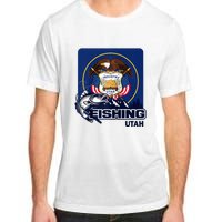 Utah Fishing Flag Of Utah Fishing In Utah Adult ChromaSoft Performance T-Shirt