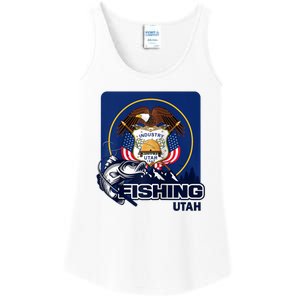 Utah Fishing Flag Of Utah Fishing In Utah Ladies Essential Tank