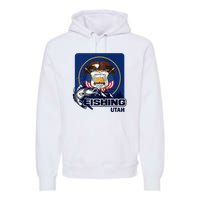 Utah Fishing Flag Of Utah Fishing In Utah Premium Hoodie